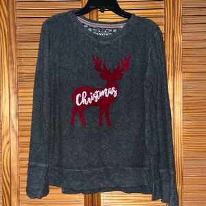 Royce Brand Christmas Reindeer Long Sleeve Gray Small‎ Sweater